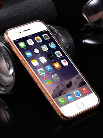 Husa Samsung Galaxy S8, Elegance Luxury electroplacata cu diamante Auriu - Img 3