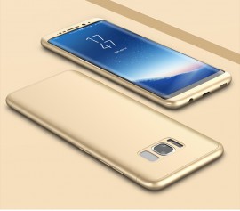 Husa Samsung Galaxy S8, FullBody Elegance Luxury Gold, acoperire completa 360 grade cu folie de protectie gratis - Img 2