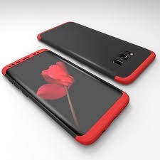 Husa Samsung Galaxy S8 Plus, Elegance Luxury, 360° 3in1 Negru-Rosu - Img 4