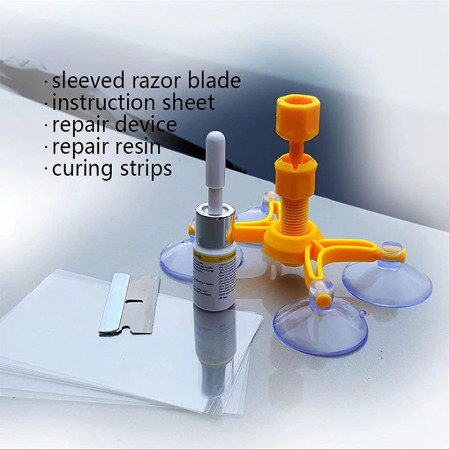 Kit reparare parbriz auto pentru repararea crapaturilor sau zgarieturilor din parbriz