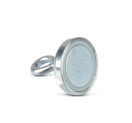 Magnet neodim oală D48 mm cârlig inelar - Magnet pentru pescuit 65kg - Img 4