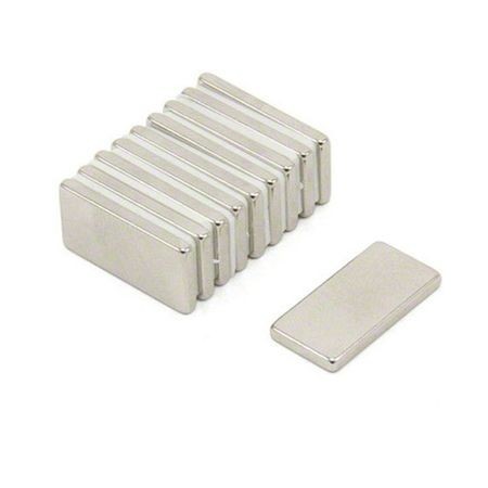 Magnet puternic neodim bloc 20x10x2 cu suprafata nichelata - Img 3