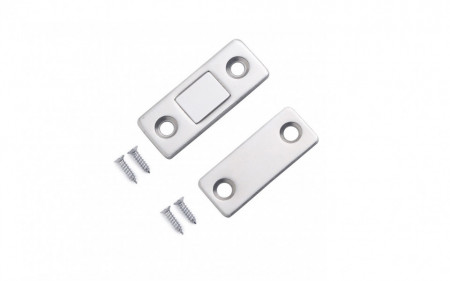 Magnet puternic neodim dreptunghiular cu incuietoare magnetica pentru mobila + suruburi de fixare