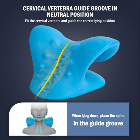 Perna cervicala portabila pentru relaxare gat si umeri, ameliorarea durerii, pentru imbunatatirea curbei cervicale - Img 8