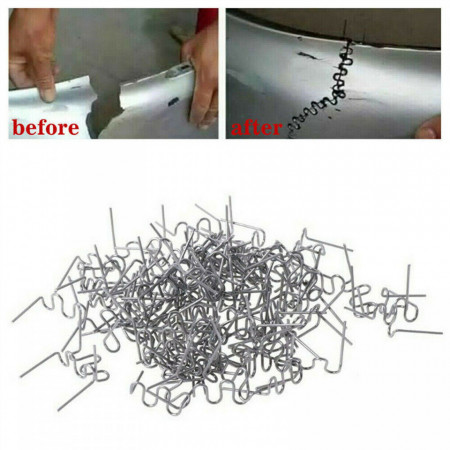Set 200 bucati capse metalice de intarire pentru aparat sudat plastic, lipit/reparat-Model S(spira)