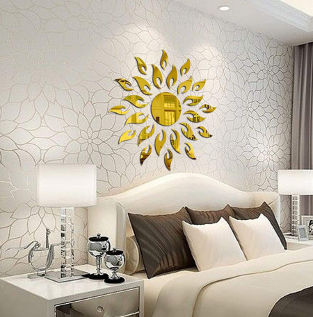 Set Oglinzi Design 3D GOLD SUN MyStyle® - Oglinzi Decorative Acrilice Luxury Home 27 buc/set - Img 3