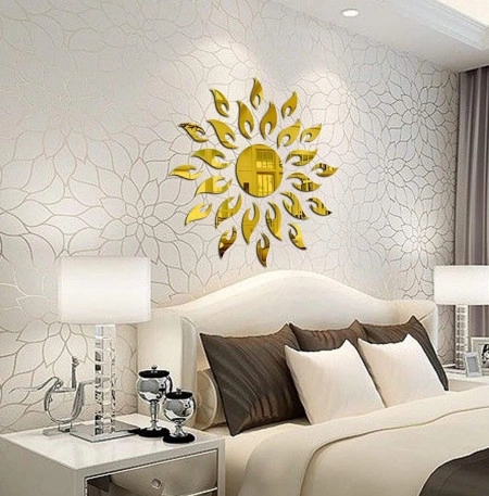 Set Oglinzi Design 3D GOLD SUN MyStyle® - Oglinzi Decorative Acrilice Luxury Home 27 buc/set - Img 3