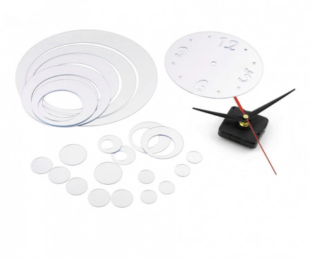 Set Oglinzi Design Modern Ceas Perete - Oglinzi Decorative Acrilice Cristal Ceas Perete - Diamant - Luxury Home 23 bucati/set