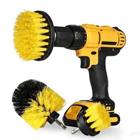 Set Perii pentru Mocheta &amp; Uz Casnic /Profesional Detailing Carpet Brush cu Adaptor Bormasina - Img 4