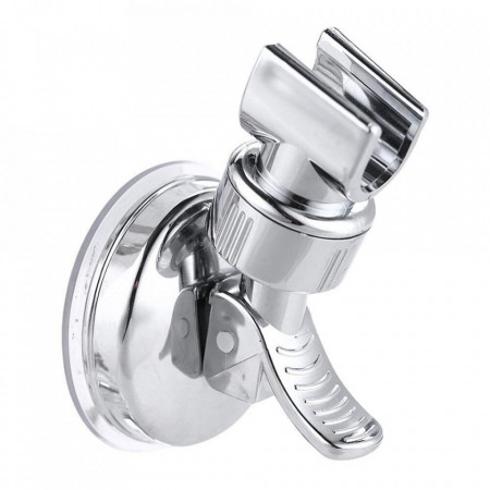 Suport cu ventuza pentru para de dus, reglabil 360 grade, crom elegant, sustinere pana la 5kg - Img 2