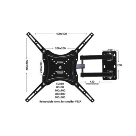 Suport Tv Ajustabil Cu Brat Cu Diagonala 14-55'' , Pentru Tv Lcd , Led Plate Sau Curbate - Img 3