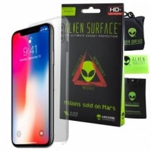 FOLIE ALIEN SURFACE HD, IPHONE X, SPATE, LATERALE + ALIEN FIBER CADOU