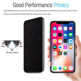 Folie de sticla 5D Apple iPhone XR, Privacy Glass Elegance Luxury, folie securizata duritate 9H