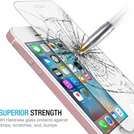 Folie de sticla Apple iPhone 5/5S/SE, Case Friendly Transparenta - Img 3