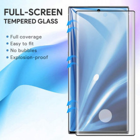 Folie de sticla pentru Samsung Galaxy Note 10 Plus, cu margini colorate Negru