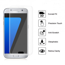 Folie de sticla Samsung Galaxy S7 Edge, Elegance Luxury margini curbate, DIAMOND CLEAR - Img 2