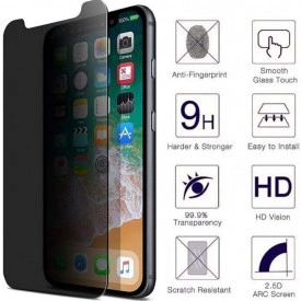 Husa Apple iPhone X Magnetica cu spate din sticla securizata si folie privacy pentru ecran, Perfect Fit