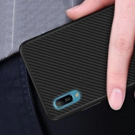 Husa pentru Huawei Y6 2019, Perfect Fit, cu insertii de carbon, negru - Img 5