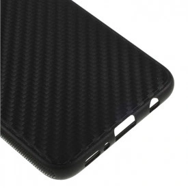 Husa pentru Samsung Galaxy S10, Perfect Fit, cu insertii de carbon, negru