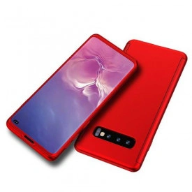 Husa Samsung Galaxy S10, FullBody Elegance Luxury Rosu, acoperire completa 360 grade cu folie de protectie gratis