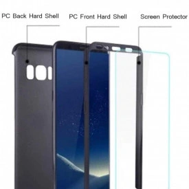 Husa Samsung Galaxy S8, FullBody Elegance Luxury Black, acoperire completa 360 grade cu folie de protectie gratis - Img 4