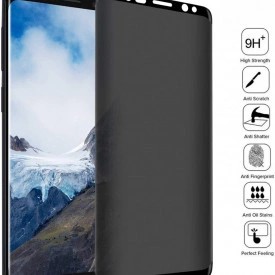 Husa Samsung Galaxy S8 Plus Magnetica cu spate din sticla securizata si folie privacy pentru ecran, Perfect Fit - Img 3