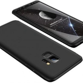 Husa Samsung Galaxy S9, FullBody Elegance Luxury Negru, acoperire completa 360 grade cu folie de protectie gratis