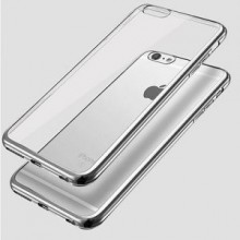 Pachet husa Elegance Luxury placata Silver pentru Apple iPhone 7 Plus cu folie de protectie gratis