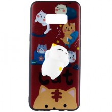 Pachet husa Elegance Luxury Squishy Red pentru Samsung Galaxy S8 cu folie de protectie gratis
