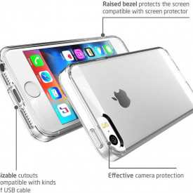 Pachet husa Elegance Luxury TPU slim pentru Apple iPhone 5 / Apple iPhone 5S / Apple iPhone 5SE cu folie de sticla gratis
