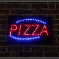 Reclama Text LED - Pizza/ animatie luminoasa dinamica NOU