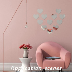 Set 100 Oglinzi Acrilice Autoadezive, Model INIMA , 4x4 cm, Silver - Ideale pentru decorarea peretilor