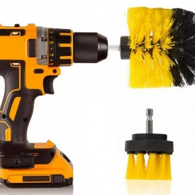 Set 2 Perii Mocheta & Uz Casnic/Profesional Detailing Carpet Brush cu Adaptor Bormasina