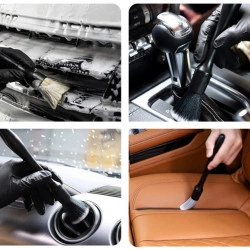 Set 3 pensule profesionale ideale pentru detailing si curatare interior - exterior auto, elemente de caroserie, bord, jante