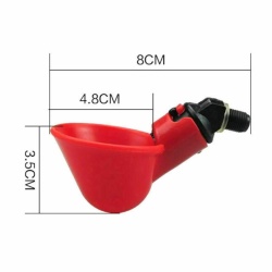 Set 5 dozatoare adapatoare de apa pentru pasari, Plastic, Automat, Rosu