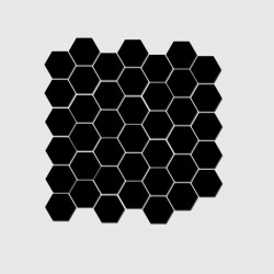 Set Oglinzi Acrilice Design Hexagon - Oglinzi Decorative M Size Black Luxury Home 12 bucati/set