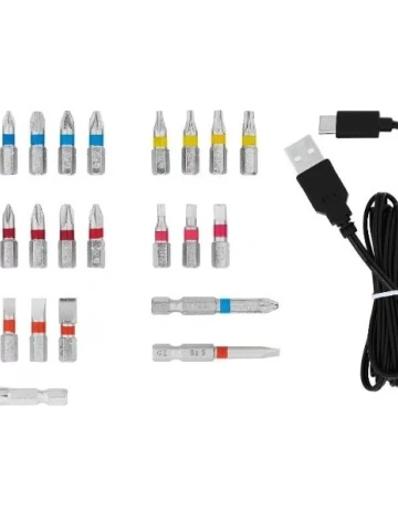 Surubelnita cu acumulator Parkside, 4 V, 26 de bituri, 200 rpm, 10Nm, maner drept sau tip pistol - Img 5