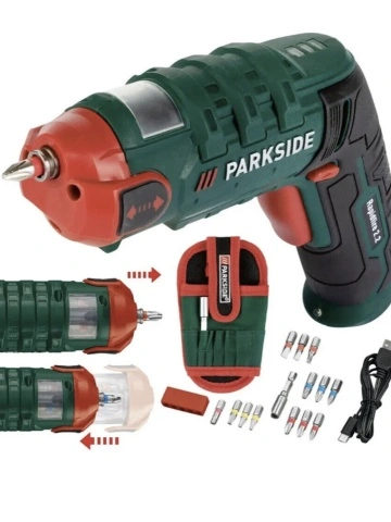 Surubelnita fara fir cu acumulator si incarcator inclus PARKSIDE® 4V „Rapidfire 2.2” cu capete interschimbabile incluse – Putere si Versatilitate intr-un Singur Dispozitiv