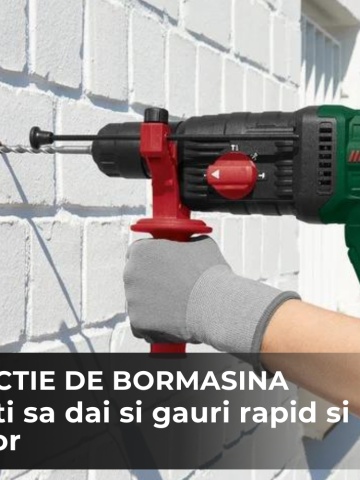Ciocan rotopercutor cu fir Parkside PBH 1050 D4 Putere de 1050W, Mandrina rapida, Forta de percutie de 3J, nr. percutii 5300 min, turatie de 980 rpm, Verde - Img 4