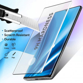 Folie de sticla pentru Samsung Galaxy Note 10 Plus, cu margini colorate Negru