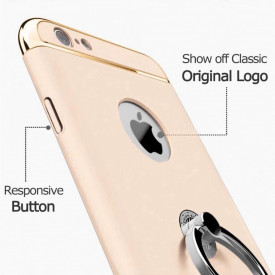 Husa Apple iPhone 7 Plus, Elegance Luxury 3in1 Ring Gold