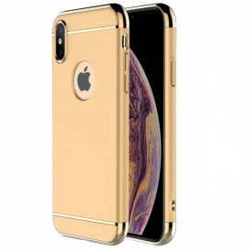 Husa Apple iPhone X, Elegance Luxury 3in1 Auriu