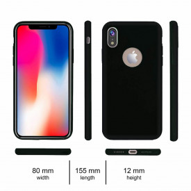 Husa Apple iPhone XR, Elegance Luxury, Silicon TPU Slim Antisoc NEGRU