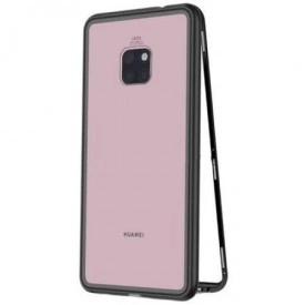 Husa Huawei MATE 20 PRO Magnetica Black, Perfect Fit cu spate de sticla securizata premium