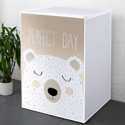 Husa pentru masina de spalat rufe si uscator de rufe cu incarcare frontala, dustproof, impermeabila, Design Bear