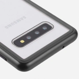 Husa Samsung Galaxy S10 Plus Magnetica 360 grade Black, Perfect Fit cu spate de sticla securizata premium + folie de protectie gratis