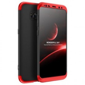 Husa Samsung Galaxy S8, FullBody 360° 3in1 Negru-Rosu