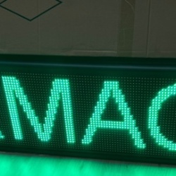 Panou Led de Exterior Programabil/Reclama Luminoasa 100x40 VERDE ideala pentru FARMACIE