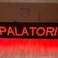 Panou Led de Exterior Programabil/Reclama Luminoasa 200x40cm ROSU ideala pentru SPALATORIE - Img 2