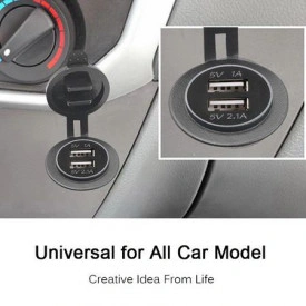 Priza incarcator USB auto dual port 5V 1A si 2.1A